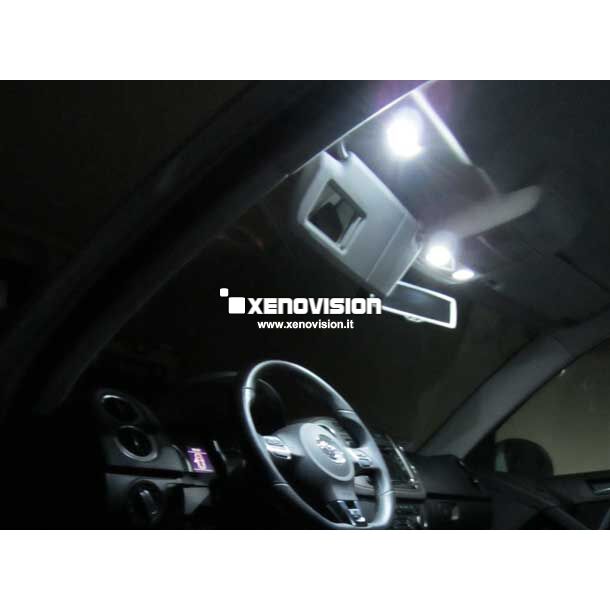 MaXtron Set Luci LED Abitacolo Per VW Tiguan 5N | 12 Pezzi Bianco Freddo 6000K | Illuminazione Interna Plug & Play