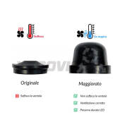 2 Tappi a cupola per Anabbaglianti H7 Alfa romeo 159 2005 - 2012 (Coppia) Coppia tappi coprifaro a cupola 110mm