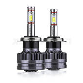 1 Abbaglianti LED H7 24,000Lm per Volvo V50 545 dal 2008, con fari Bi-Xenon H7: Kit LED BrightStar 24.000Lm