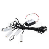 1 Placche LED vano piedi cambiacolore bluetooth per Hyundai I30 PDE, PD, PDEN 2016 in poi Kit 4 Placche LED Cambiacolore RGB Bluetooth Vano piedi e Abitacolo