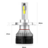 2 Anabbaglianti LED H4 32,000Lm per Skoda Roomster 5J fari a parabola Kit LED Edge - H4 - Professionale 32.000 Lumen