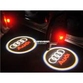 Kit Placche Led Sottoporta Proiettore Logo Audi - A3 A4 A5 A6 A8 R8 TT Q5 Q7