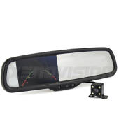2 Telecamera e Specchio retrovisore OEM Look con display invisibile per Hyundai I30 PDE, PD, PDEN Kit Retrovisore Telecamera Retromarcia con schermo 4" invisibile | Staffa OEM
