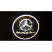 2 Placche Led Sottoporta Proiettore Logo Mercedes - R171 R199 W203 W209 Placche Led Sottoporta Proiettore Logo Mercedes - R171 R199 W203 W209