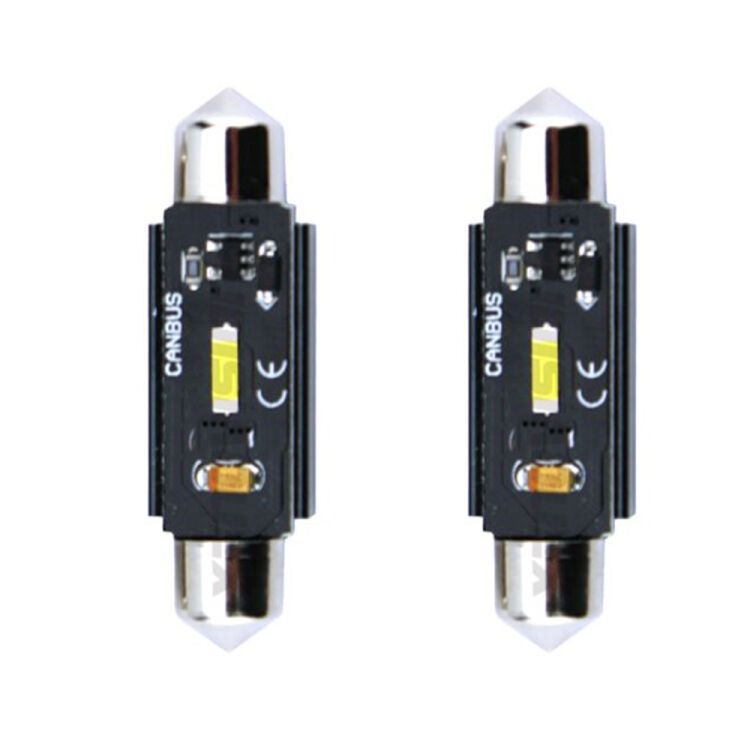 1 Luci Cortesia LED per Fiat 500 2007 - 2022: C5W BlackForce 41mm (Coppia) <strong>Luci Cortesia LED per Fiat 500</strong> 2007 - 2022. Coppia lampade <strong>C5W</strong> 41mm modello BlackForce canbus.