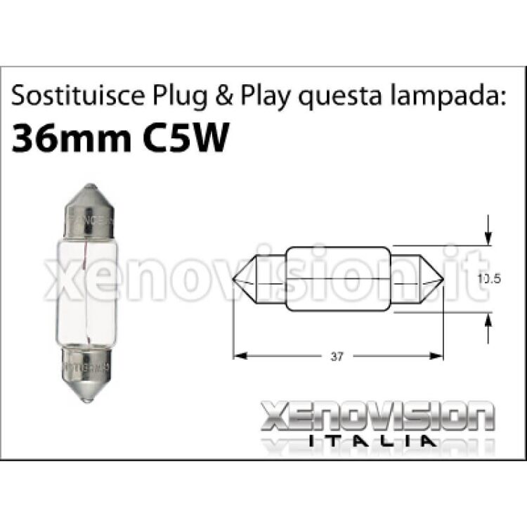 3 Luci Vano Portaoggetti LED c5w 36mm Land rover Discovery II L318 1998 - 2004 (Coppia) <strong>Luci Vano Portaoggetti LED per Land rover Discovery II</strong> L318 1998 - 2004. Coppia lampade <strong>C5W</strong> 36mm estremamente longeve.