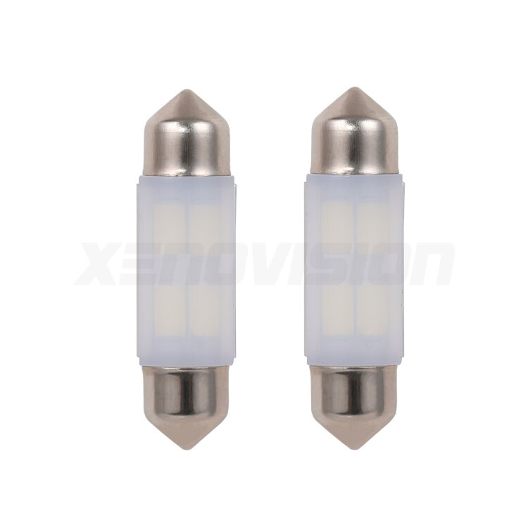 1 Luci Vano Portaoggetti LED Land rover Discovery II L318 1998 - 2004: C5W Glow a Luce Calda (Coppia) <strong>Luci Vano Portaoggetti LED luce calda per Land rover Discovery II</strong> L318 1998 - 2004. Coppia lampade <strong>C5W</strong> 36mm modello Glow di Xenovision.