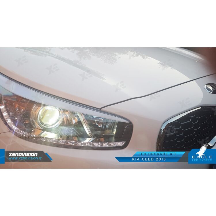 6 Ceed: Kit Anabbaglianti XE Eagle LED System su Misura <!DOCTYPE html>
<html>
<head>
</head>
<body>
<p>Dimentica gli adattatori. Lampada modellata su misura per Ceed, come un ricambio originale. </p>
</body>
</html>