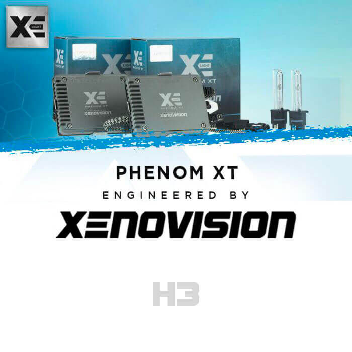 <strong>Kit Xenon H3</strong> con leggendarie centraline canbus Xenovision PhenomXT e lampade Xenovision DiamondPRO H3. Qualità Masima Garantita. Canbus sul 99.9% delle auto.