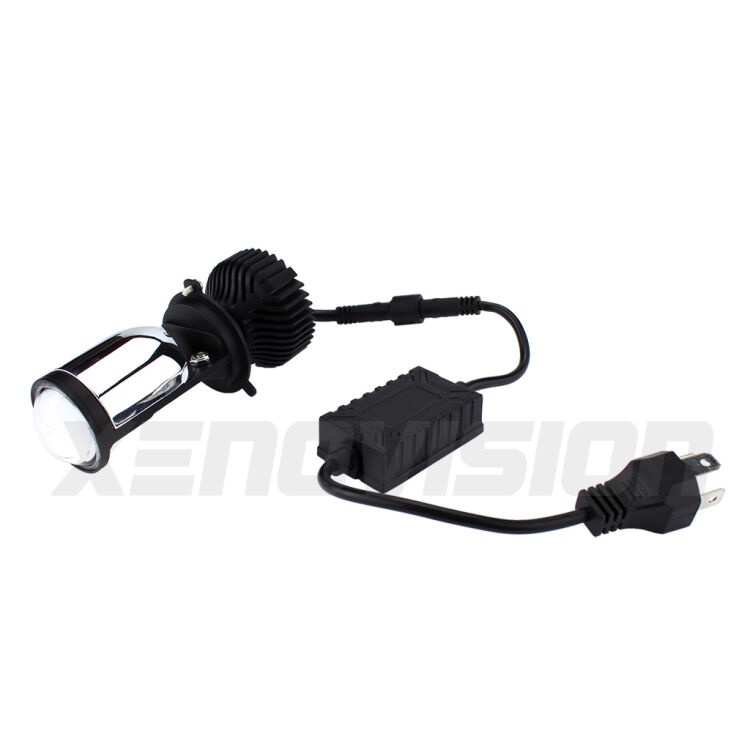 5 H4: Proiettori lenticolari Mini BiLED CREE Canbus <p>Belli nel faro da spenti e fenomenali da accesi. Trasforma il faro in un potente lenticolare Bi-LED, senza fare modifiche. Qualità Massima.</p>