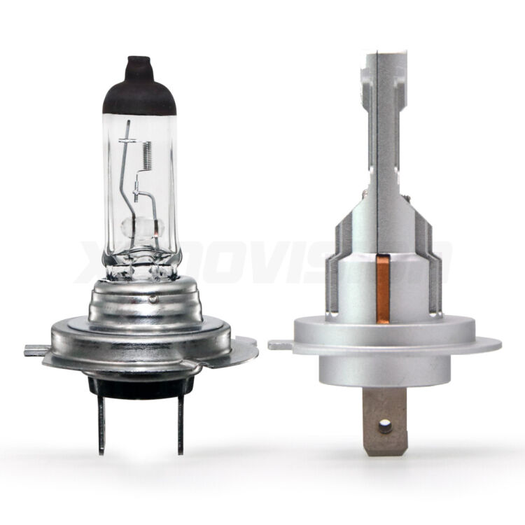 2 Anabbaglianti LED VW New Beetle 2005 - 2010: H7 Nava <strong>Anabbaglianti LED no-spie per VW New Beetle</strong> 2005 - 2010. Coppia lampade <strong>H7</strong> modello Nava canbus, raffreddate a ventola.