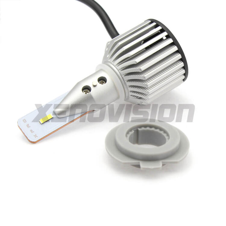 <p><strong>Per fari Lenticolari e Parabola.</strong> Kit LED H7 con chip CREE. Triplica la luminosità su strada. Ottimo taglio di luce. Dissipatore a cilindo, ultracompatto. Canbus 90% auto.</p>