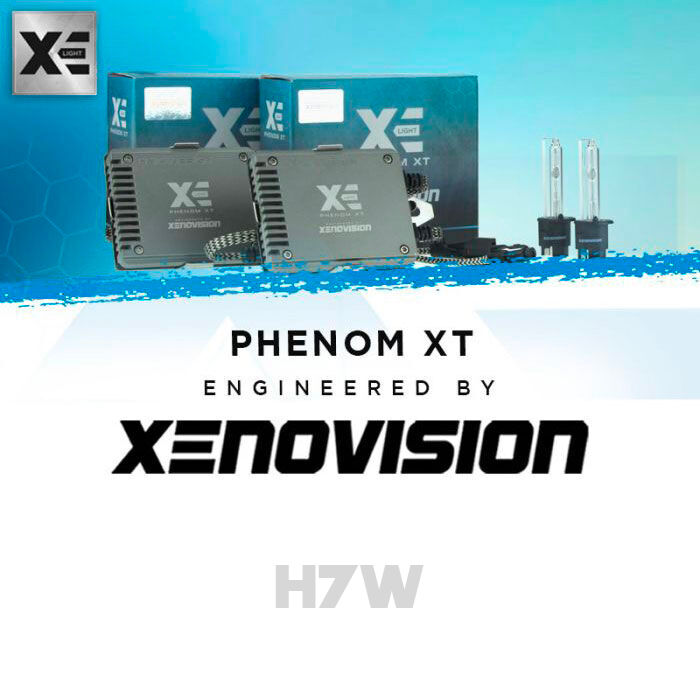 H7-W: Kit Xenon PhenomXT Xenovision 42W Canbus <p><strong>Kit Xenon </strong><strong>H7-W</strong> con leggendarie centraline canbus Xenovision PhenomXT e lampade speciali Xenovision DiamondPRO H7-W con anodo al contrario. Qualità Massima. Canbus sul 99.9% delle auto.</p>