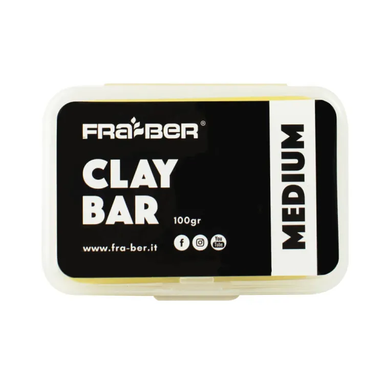 1 Innovacar Clay Bar Gialla - Media - 100g Clay Bar per decontaminare superfici verniciate e cromate, facile da usare e riutilizzabile. <b>Durezza media</b> adatta al 90% delle situazioni.