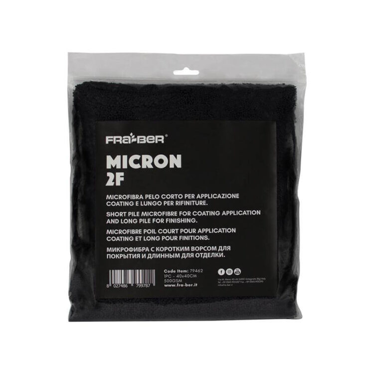 Innovacar Micron 2F - Panno in microfibra double face a pelo lungo e corto Panno in microfibra a doppio lato: uno per applicare e rimuovere prodotti, l'altro per rifiniture delicate. Senza bordi, taglio laser e facile da pulire.