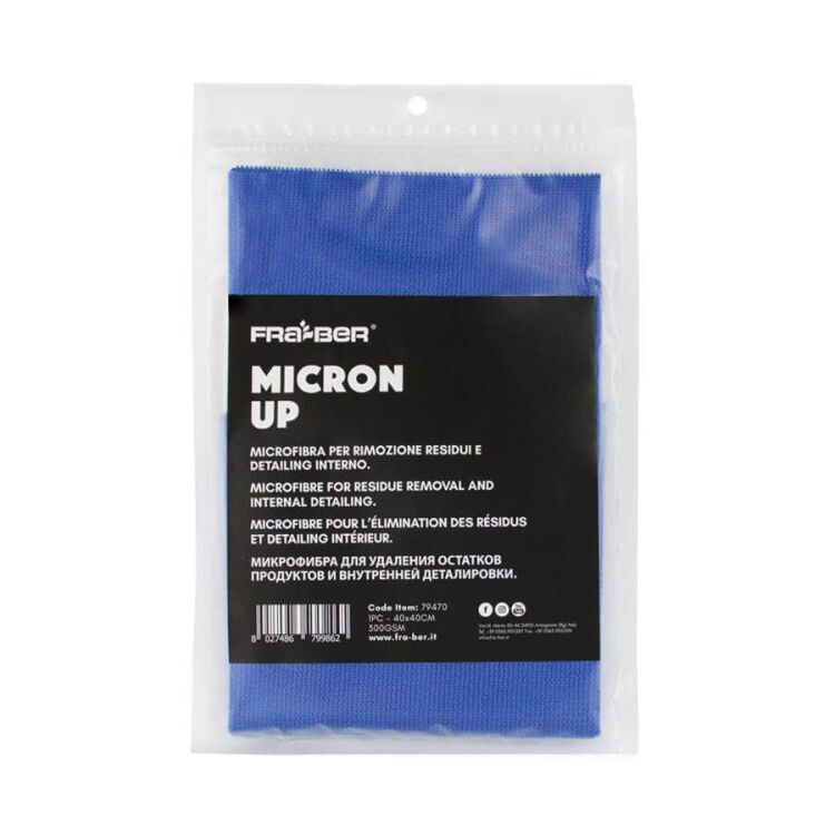 Innovacar Micron Up - Panno Microfibra Multiuso Panno in microfibra a fibra corta ideale per rimuovere polish, compound e coating senza lasciare difetti. Privo di cuciture e bordi, garantisce una pulizia sicura e delicata.