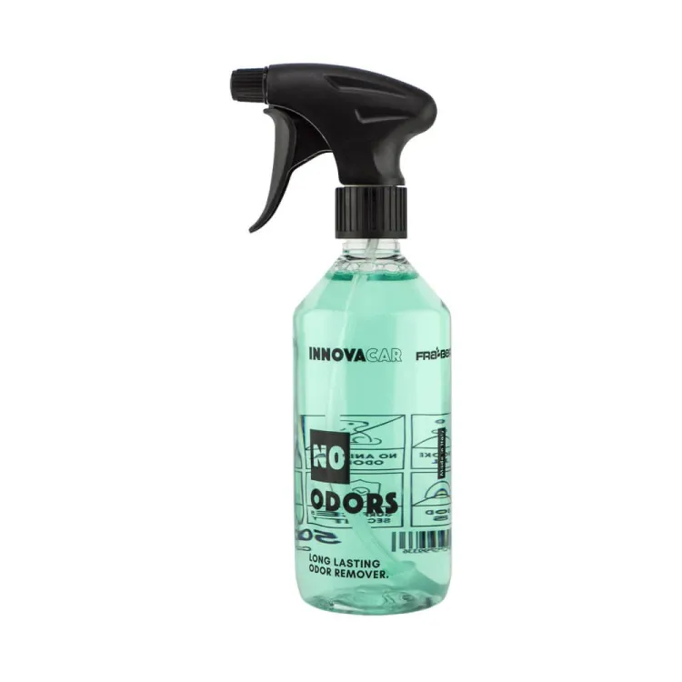 1 Innovacar N0 Odors - Rimuovi odori - 500ml Elimina rapidamente e in modo duraturo i cattivi odori dall'auto, disgregando i residui organici. Riattivabile con l'umidità, lascia un piacevole profumo senza mascherare gli odori.