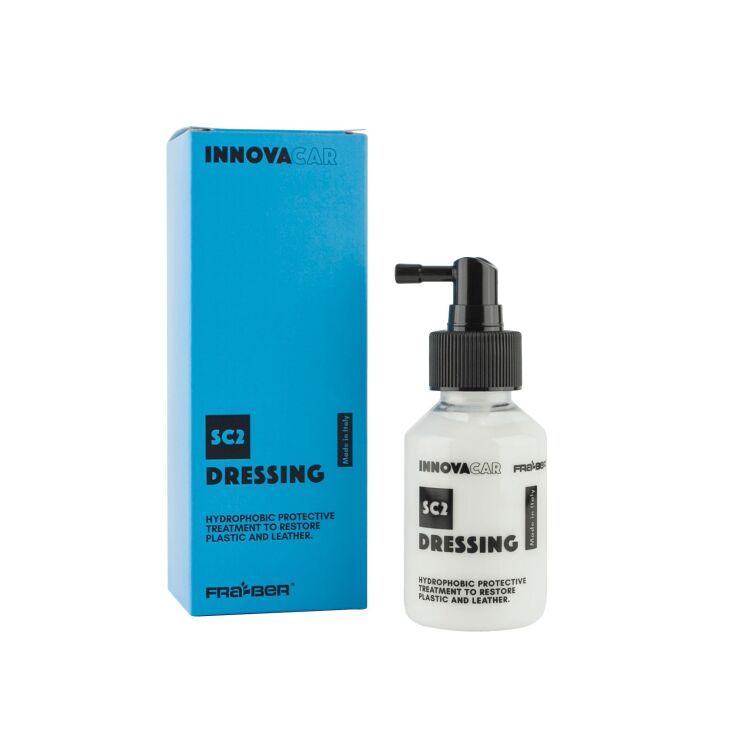 1 Innovacar SC2 Dressing - Ravvivatore e protettivo per plastiche e pelle - 100ml Ripristina al nuovo e protegge superfici in plastica, pelle e vinile con un effetto profondo e setoso, senza lasciare residui untuosi.
