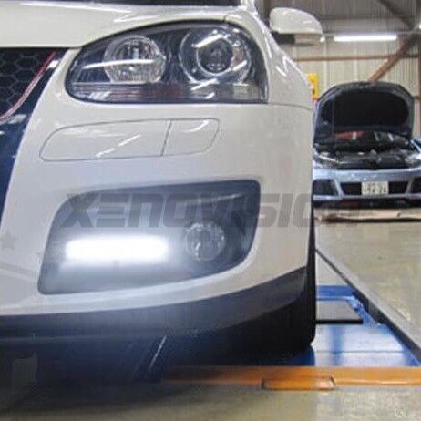 7 Kit Faretti DRL LED Xenovision chip Cree Korea - Sport Ancora più potenti! Kit faretti DRL universali 6WATT Canbus Plug & Play Daytime Running Lights (DRL) Professionali.
