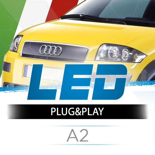 <p>Il kit LED per fari Audi A2 (2000-2005) Anabbaglianti #1 in Italia. Garantito.</p>