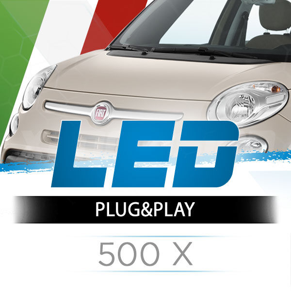 <p>Il kit LED per fari Fiat 500X Anabbaglianti e Abbaglianti #1 in Italia. Garantito.</p>