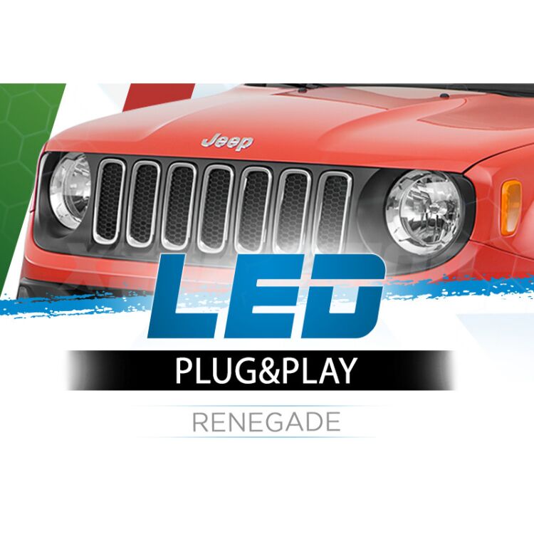 <p>Il kit LED per fari Jeep Renegade Anabbaglianti e Abbaglianti #1 in Italia. Garantito.</p>