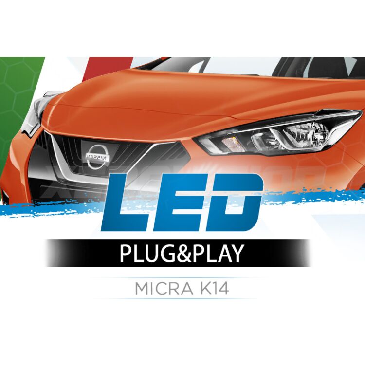 <p>Il kit LED per fari Nissan Micra K14 Anabbaglianti&nbsp; #1 in Italia. Garantito.</p>