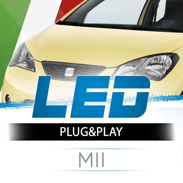 <p>Il kit LED per fari Seat Mii Anabbaglianti e Abbaglianti #1 in Italia. Garantito.</p>