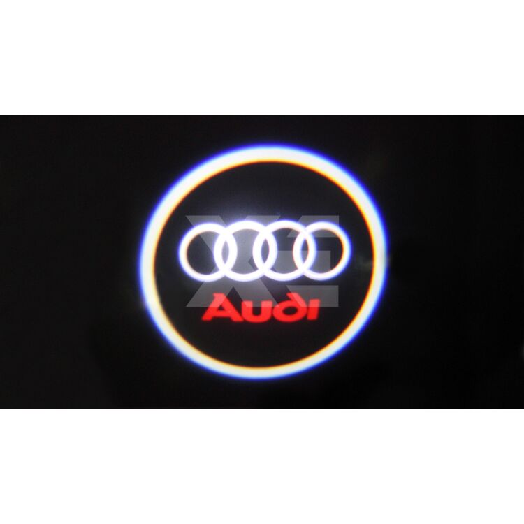 3 Kit Placche Led Sottoporta Proiettore Logo Audi - A3 A4 A5 A6 A8 R8 TT Q5 Q7 <p>Kit Placche Led Sottoporta/Pozzanghera con proiettore logo <strong>AUDI</strong></p>