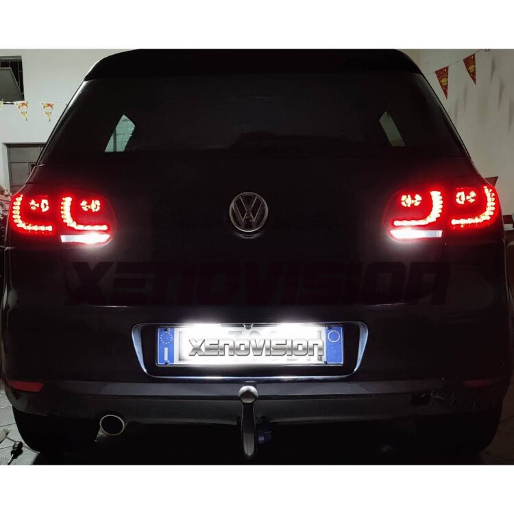 9 Kit Plafoniere LED Targa Volkswagen (Golf 7, etc.) <p>Le originali Xenovision - Qualità Massima sul mercato. Per VW Golf, Golf 7, Scirocco, Passat, etc.</p>