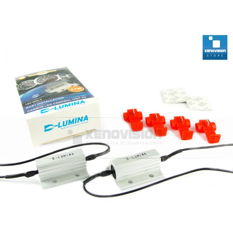 1 Alfa romeo MiTo: Spegnispia 21W Plug&Play senza tagliare cavi per Retronebbia (Coppia) Coppia resistenze spegnispia per Retronebbia MiTo 2008 - 2018. Professionali, con dissipatore in metallo. Da collegare in parallelo.