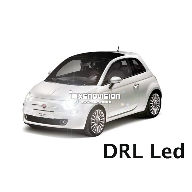 <p>Kit xenon e DRL Led Ultraluminosi (400Lumen!) per Fiat 500. 100% Plug&amp;Play, l&#39;unico in Italia con Led DRL Ultraluminosi zero spie. Un prodotto completo e introvabile altrove, qualit&agrave; Garantita Xenovision.</p>