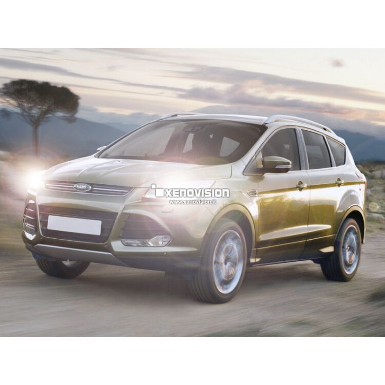 Kit Xenon Focus Pro Korea 35W specifico per il faro della Ford Kuga dal 2012 in poi. Plug&amp;Play zero spie, contiene tutto l&#39;occorrente. Luce Bianco Solare 5300k.