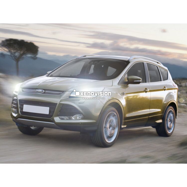 Kit Xenon Focus Pro Korea 35W specifico per il faro della Ford Kuga dal 2012 in poi. Plug&amp;Play zero spie, contiene tutto l&#39;occorrente. Luce Bianco Lunare 6100k.