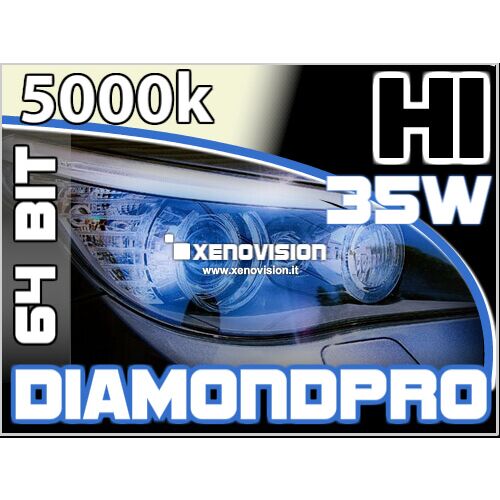 <p>Kit Xenon H1 5000k 35W DiamondPRO Xenovision ad architettura digitale 64-Bit.  Lampade xenon H1 Bianco Solare. Ket KOREA, Qualita Garantita 2  anni. </p>