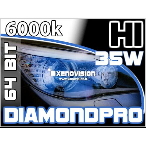 <p>Kit Xenon H1 6000k 35W DiamondPRO Xenovision ad architettura digitale 64-Bit. Lampade xenon H1 Bianco Lunare. Ket KOREA, Qualita Garantita 2 anni</p>