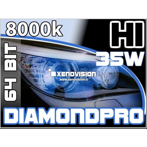 <p>Kit Xenon H1 8000k 35W DiamondPRO Xenovision ad architettura digitale 64-Bit. Lampade xenon H1 Bianco Freddo. Ket KOREA, Qualita Garantita 2 anni</p>