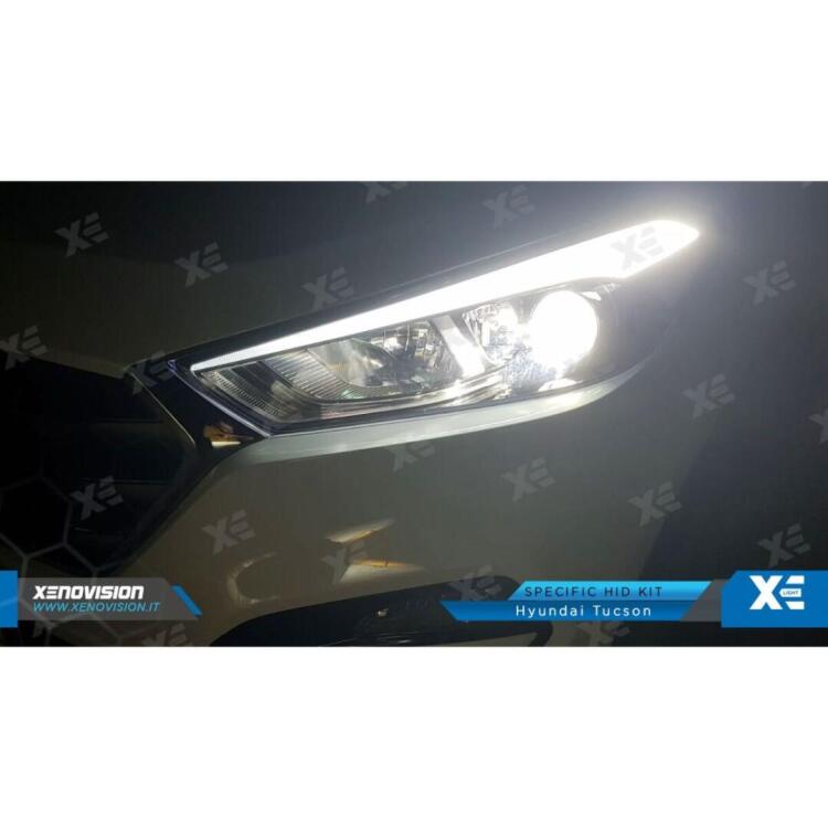 <strong>Kit Xenon H7 Professionale per Hyundai Tucson </strong> TL (2015 - 2021). Taglio di luce perfetto, zero spie e riverberi. Leggendaria elettronica Canbus Xenovision. Qualità Massima Garantita.
