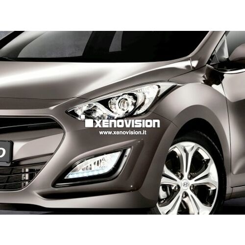 <p>Kit Xenon Lampade XE 35W specifico per il faro della Hyundai i30 e Luci Posizione a Led in tinta. Plug&amp;Play zero spie, contiene tutto l&#39;occorrente. Luce Bianco Lunare 6100k.</p><p>&nbsp;</p>