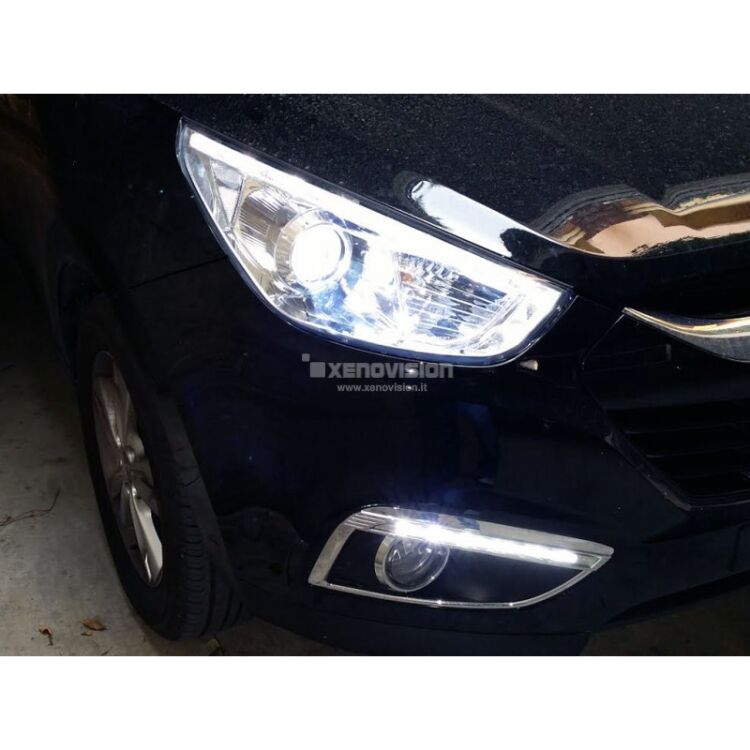 3 Kit Xenon Hyundai IX35 - 2009 al 2013 - Xenon 35W e Led - 6000k <p>Kit Xenon Lampade XE 35W specifico per il faro della Hyundai IX35 e Luci Posizione a Led in tinta. Plug&Play zero spie, contiene tutto l'occorrente. Luce Bianco Lunare 6000k.</p>