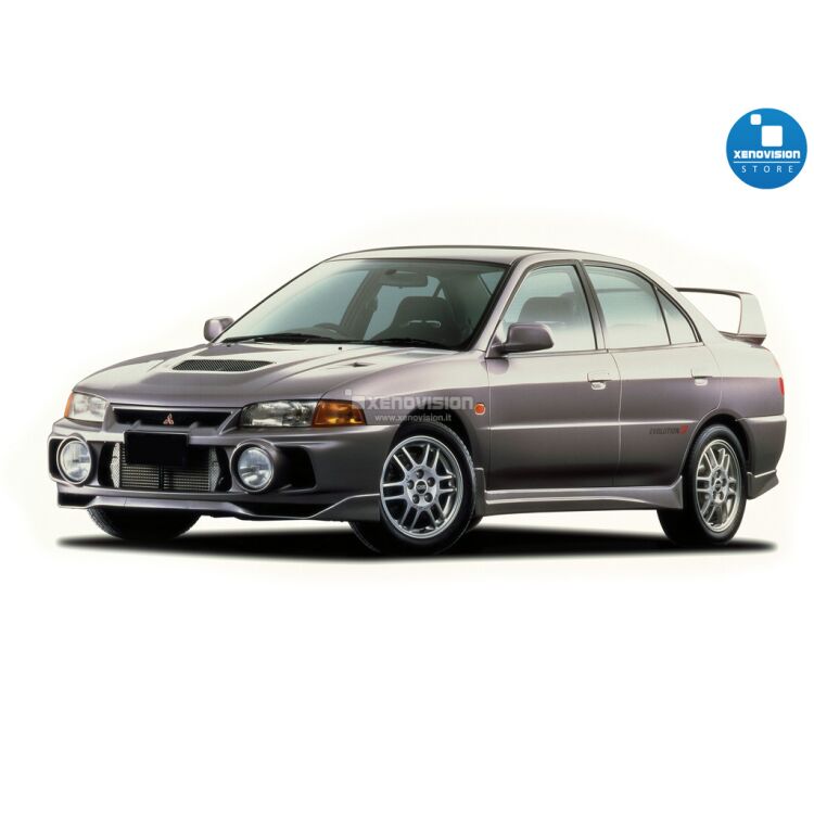 <p>Kit BiXenon 35W specifico per il faro della Mitsubishi Lancer Evolution IV dal 1996 al 1998. Plug&amp;Play zero spie, contiene tutto l&#39;occorrente. Luce Bianco Lunare 6000k.</p>