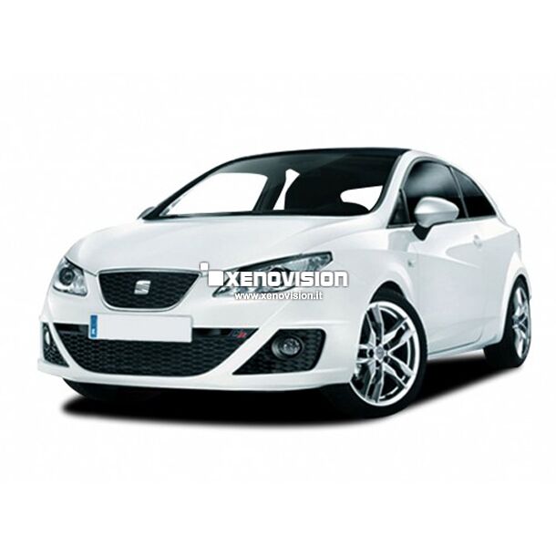 <p>Kit Xenon FocusPRO 35W specifico per il faro della Seat Ibiza V e Luci Posizione a Led in tinta. Plug&amp;Play zero spie, contiene tutto l'occorrente. Luce Bianco Lunare 6100k.</p>