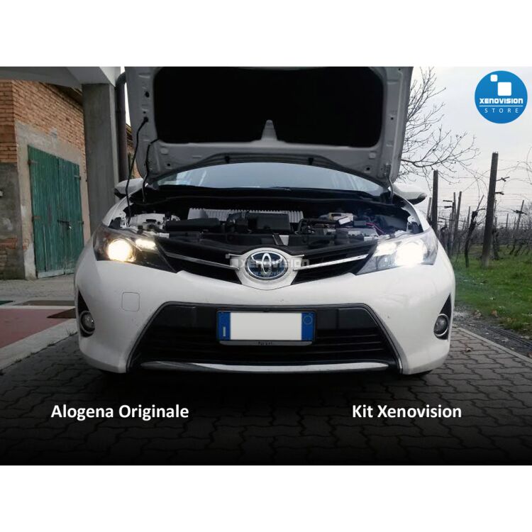 <p>Kit Xenon 35W specifico per il faro della Toyota Auris, con lampade specifiche introvabili, a 6000k. Plug&amp;Play zero spie, contiene tutto l'occorrente. L'unico con lampade Xenon in tinta con i Led originali del faro.&nbsp; </p>