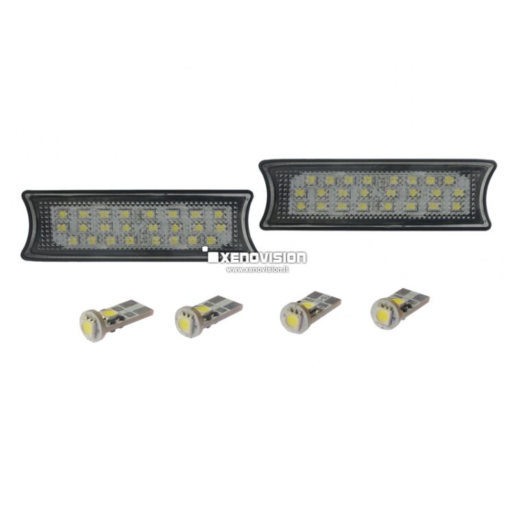 <p>Kit Led Luci Cortesia per BMW E90 E91 E92. Rimpiazzano Plug&amp;Play le lampadine delle vostre plafoniere sul soffitto dell'auto, aumentando notevolmente la luminosit&agrave; dell'interno, con un'illuminazione di un bianco purissimo 6000k. Qualit&agrave; Garantita Xenovision.</p>