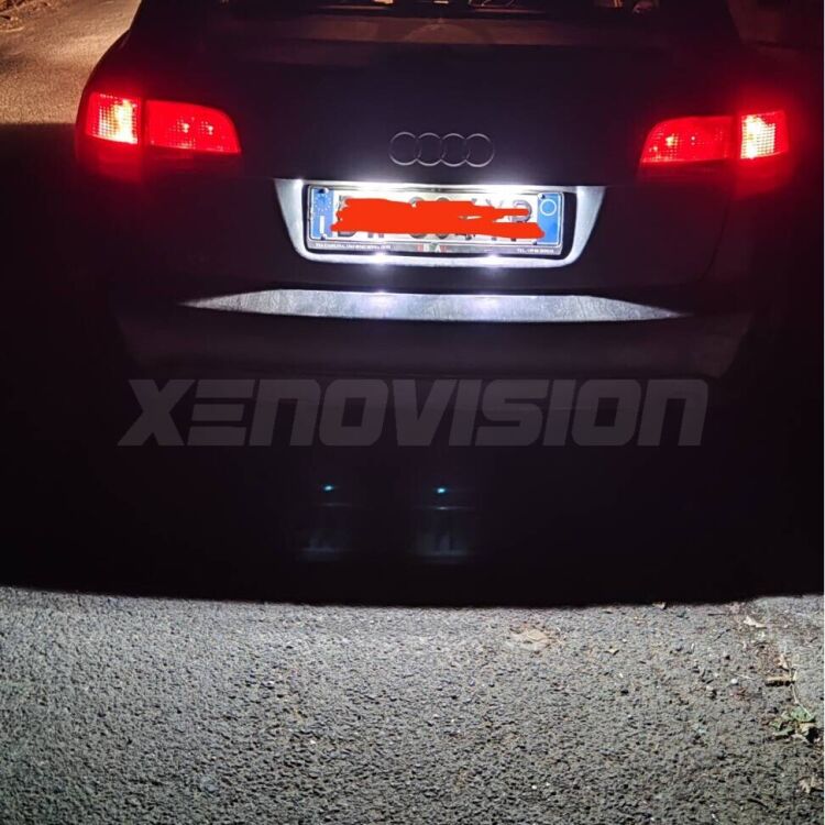 2 Luce Targa LED per Audi A6 C6 2004 - 2011: C5W BlackForce 36mm (Coppia) <strong>Luce Targa LED per Audi A6</strong> C6 2004 - 2011. Coppia lampade <strong>C5W</strong> 36mm modello BlackForce canbus.