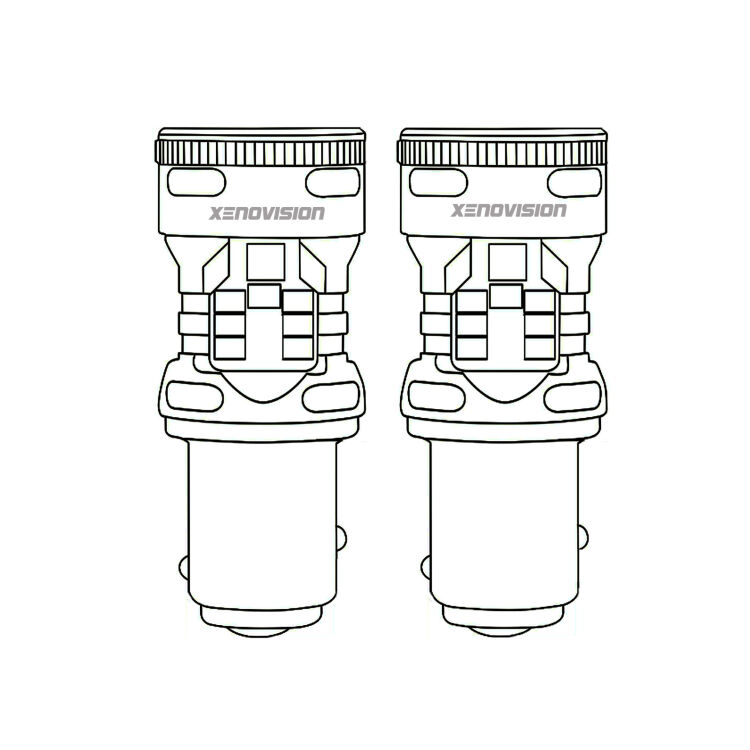 1 Luci diurne LED Citroën C4 II 2009 - 2016: P21/5W Cobra <strong>Luci diurne LED no-spie per Citroën C4</strong> II 2009 - 2016. Coppia lampade <strong>P21/5W</strong> modello Cobra super-canbus, raffreddate a ventola.