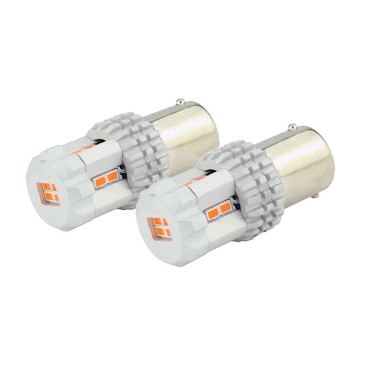 <p><strong>1300Lumen.</strong> Coppia LED a luce rossa innesto P21W. Ultracompatti, FocusPRO, illuminazione a 360 gradi e Canbus. Qualità Massima.</p>