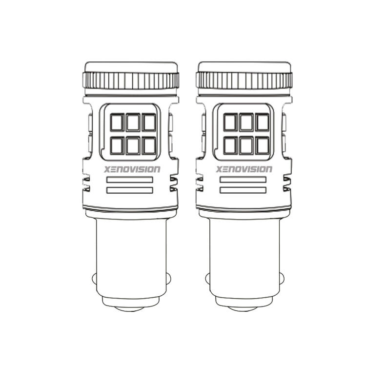 <strong>Luci diurne LED per Renault Laguna III</strong> X91 2007 - 2010. Coppia lampade <strong>P21W</strong> modello Bolt canbus.