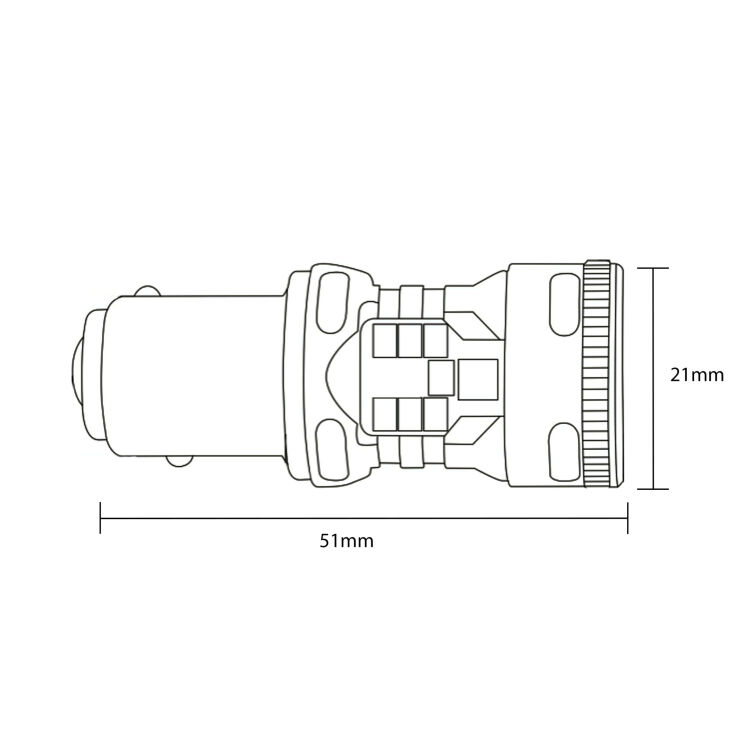 2 Retromarcia LED Lotus Elise Mk3 2010 - 2022: P21W Cobra <strong>Retromarcia LED no-spie per Lotus Elise</strong> Mk3 2010 - 2022. Coppia lampade <strong>P21W</strong> modello Cobra super-canbus, raffreddate a ventola.