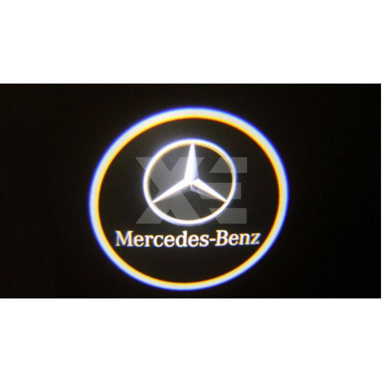 Luci LED Proiettore Portiera Auto 2 Pezzi Per Mercedes W203 CLK | Logo Di Benvenuto 3D Ultra Luminose